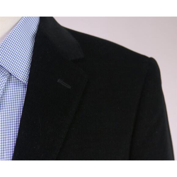 J. Crew Legacy Black Corduroy Velvet 2-Btn Blazer Jacket Men's 40L - Picture 4 of 10